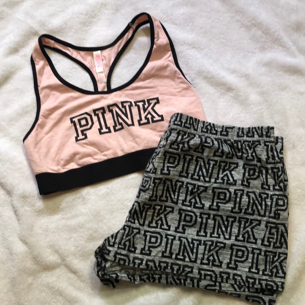 Victoria’s Secret Bra and sleep short set, size L